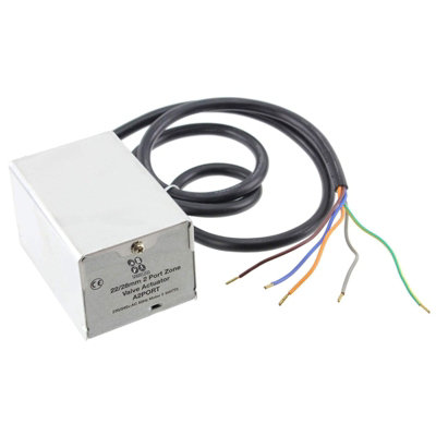 Spares2Go 22mm / 28mm Motorised 2 Port Zone Valve Actuator For Central Heating/boiler Systems V4043 from B&Q