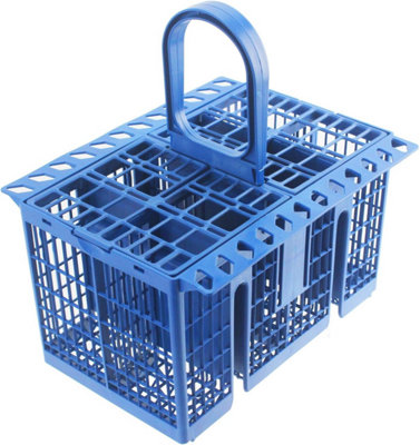 Spares2Go Dishwasher Cutlery Basket Universal Cage For Hotpoint Fits Indesit Fits Whirlpool C00257140 (Detachable HandleBlue) from B&Q