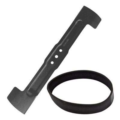 B&Q -  34Cm Metal Blade For Bosch Rotak 34 34R 34Gc 340R 340Er Lawnmower + Drive Belt