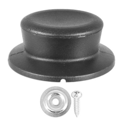 B&Q -  Pan Lid Knob Handle Kitchen Heat Resistant Cookware Black Round Curved Hand Grip Replacement