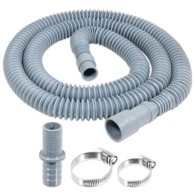 Spares2Go Drain Hose Extension Kit 2M Washing Machine Dishwasher Waste Water Outlet Pipe (19mm / 28mm Ends) from B&Q