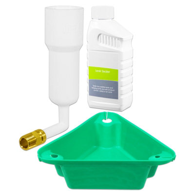 Spares2Go Central Heating Leak Sealer Concentrate Liquid (500Ml Bottle) + Radiator Dosing Funnel Tool + Draining Tub from B&Q
