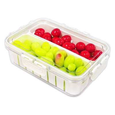 Spares2Go Food Storage Container With Securing Clips Lid And 2 Removable Divider Compartments (Small) from B&Q