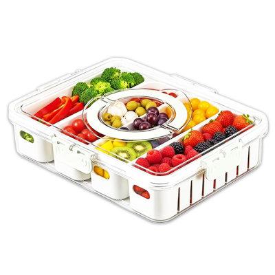 Spares2Go Food Storage Container With Securing Clips Lid And 4 Removable Divider Compartments (Large) from B&Q