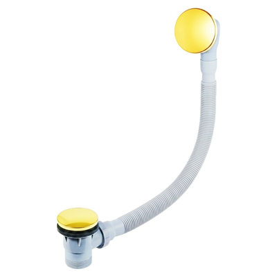 Spares2Go Clicker Bath Waste Plug Combination Click Clack Sprung Pop Up Overflow (Gold40mm / 1.5" Bsp)
