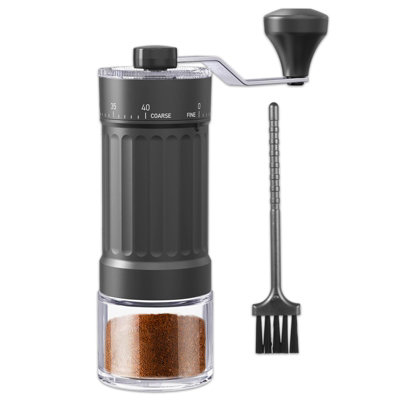 Spares2go Manual Coffee Grinder Adjustable Ceramic Burr Kit For Aeropress, Espresso, Pour Over, French Press, - Black - Image 3