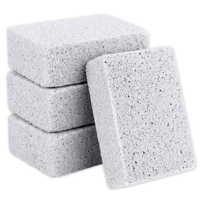 Spares2Go Bbq Grill Cleaning Brick Oven Barbecue Rack Cleaner Pumice Stone Scrubbing Blocks (Pack Of 4) from B&Q