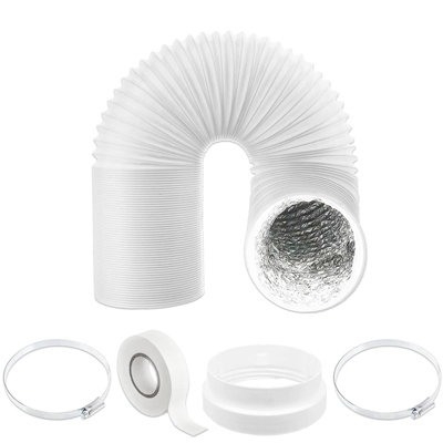 B&Q -  Universal Air Con Vent Hose Pvc Air Conditioner Duct Outlet Pipe Connector Kit 5" X 6M