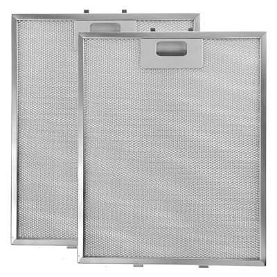 B&Q -  Metal Mesh Filter For Klarstein Cooker Hood Extractor Fan Vent Silver 318 X 258 mm X 2