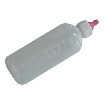 Paragon Rubber Lamb Feeder Bottle C/w Teat White (1 Litre) from B&Q