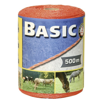 Basic Fencing Polywire Orange (500M) from B&Q