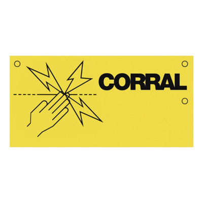 Corral Electric Fence Warning Sign May Vary (20 X 10Cm) from B&Q