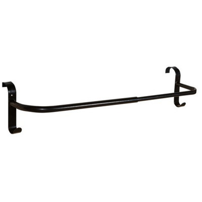 Stubbs Extendable Hook-On Rug Rail S8895 Black (One Size) from B&Q