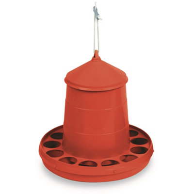 Gaun Plastic Poultry Feeder Red (2Kg) from B&Q