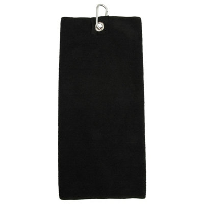 Towel City Microfibre Golf Towel Black (One Size) from B&Q