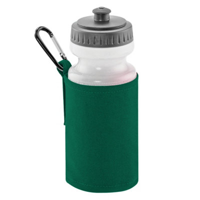 Quadra Water Bottle And Fabric Sleeve Holder Bottle Green (One Size)