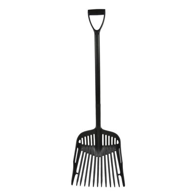 Harold Moore Extended D-Grip Handle Shavings Fork Black (One Size) from B&Q