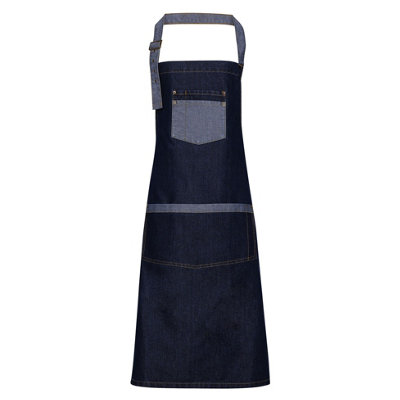Premier Unisex Domain Contrast Denim Bib Apron from B&Q
