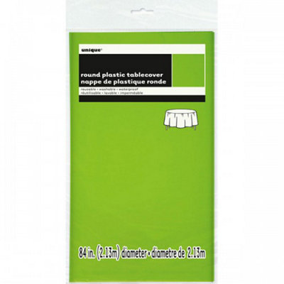 Unique Party Neon Plastic Round Tablecover Neon Green (213Cm) from B&Q