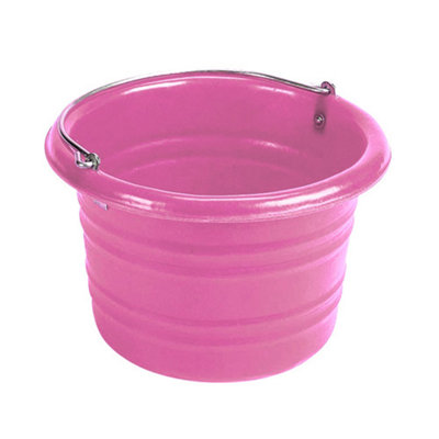 Stubbs Jumbo Water/feed Bucket With Handle Pink (25 Litres) from B&Q