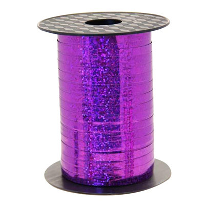 Apac Holographic 250M Purple Curling Ribbon Purple (5mm X 250M) from B&Q