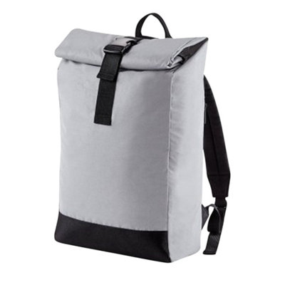 Bagbase Reflective Roll Top Backpack Silver Reflective (One Size) from B&Q