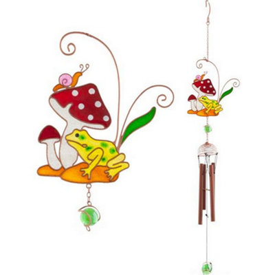 Something Different Toadstool Wind Chime Multicoloured (One Size) from B&Q