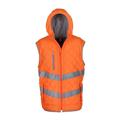 Yoko Unisex Adults Hi Vis Kensington Hooded Gilet from B&Q