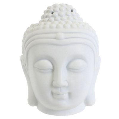 Something Different White Buddha Head Oil Burner White (One Size) from B&Q