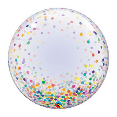 Qualatex Deco Bubble Confetti Balloon 2Ft Multicoloured (2Ft) from B&Q