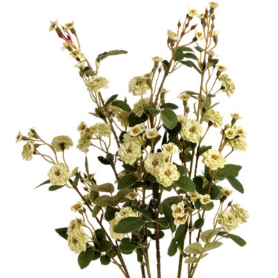 B&Q -  Faux Wild Meadow Rose Green (One Size)