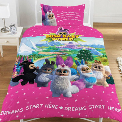 B&Q Bush Baby World Sparkle Single Duvet Set Multi-Colour (Single)