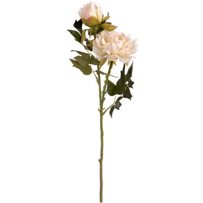 B&Q -  Artificial Fashion Peony Spray White (One Size)