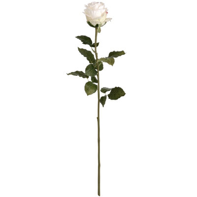 B&Q -  Artificial Traditional Rose White (One Size)