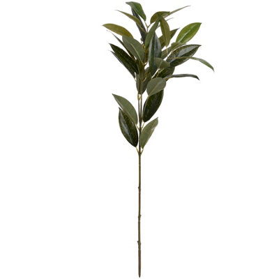 B&Q -  Faux Bay Leaf Spray Dark Green (One Size)