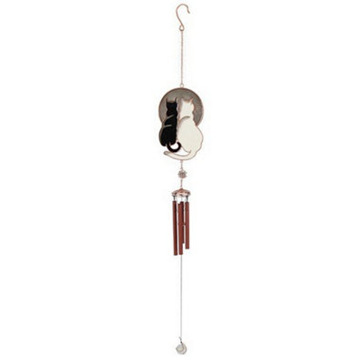 Something Different Gazing Cats Wind Chime Multicolour (One Size) from B&Q