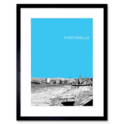 Artery8 Wall Art Print Portobello Edinburgh Scotland Scottish Landmark Sky Blue Framed Art 9X7 Inch from B&Q