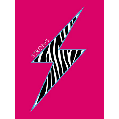 Wee Blue Coo Unframed Wall Art Pink Zebra Strong12X16 Inch from B&Q