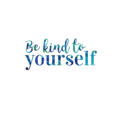 B&Q -  Unframed Wall Art Be Kind Yourself Texture12X16 Inch