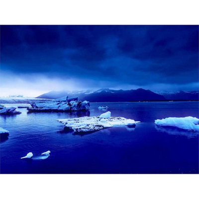 B&Q -  Unframed Wall Art Arctic Ocean Ice Icebergs12X16 Inch