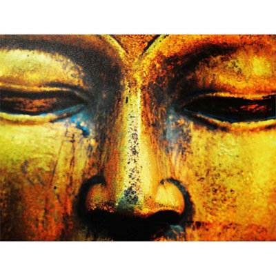 Artery8 Unframed Wall Art Buddha Statue Head Face12X16 Inch from B&Q