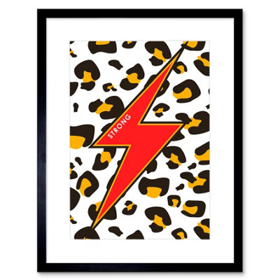 Artery8 Wall Art Print Leopard Shapes Strong Framed 9X7 Inch from B&Q