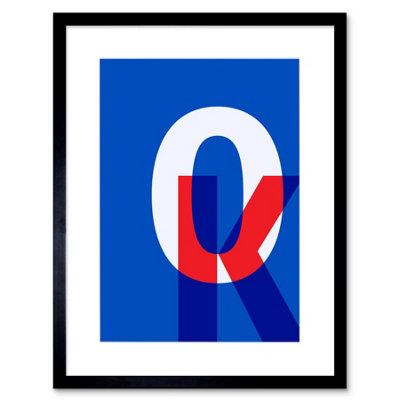 Artery8 Wall Art Print Ok Typography Framed 9X7 Inch from B&Q