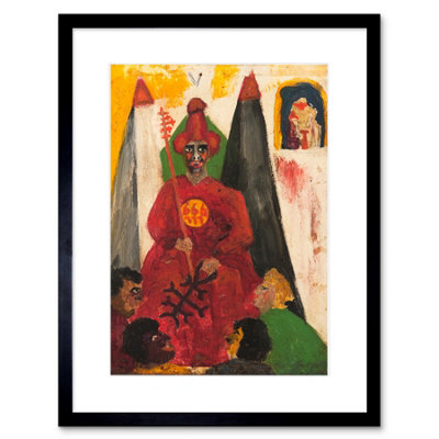 B&Q -  Wall Art Print Crowley The Hierophant Framed 9X7 Inch