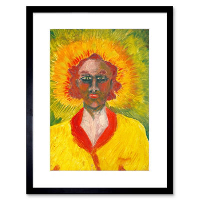 B&Q -  Wall Art Print Crowley The Sun Framed 9X7 Inch