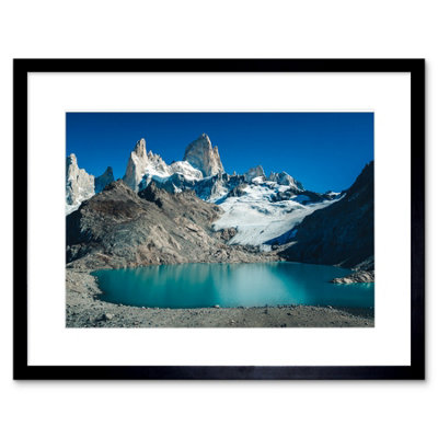 Artery8 Wall Art Print Marttinen Fitz Roy Mountain Argentina Framed 9X7 Inch
