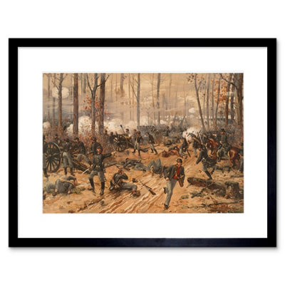 Artery8 Wall Art Print Thulstrup Battle Shiloh Usa American Civil War Framed 9X7 Inch from B&Q