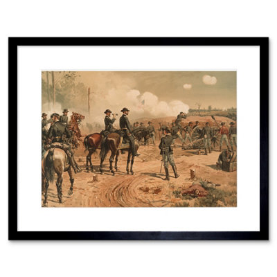 Artery8 Wall Art Print Thulstrup Sherman Battle Atlanta Usa American Civil War Framed 9X7 Inch from B&Q