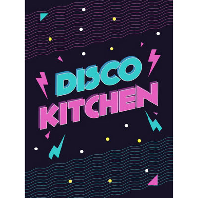Wee Blue Coo Unframed Wall Art Disco Kitchen 80S12X16 Inch