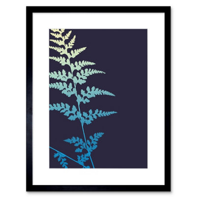 Artery8 Wall Art Print Bright Fern Art Framed 9X7 Inch from B&Q